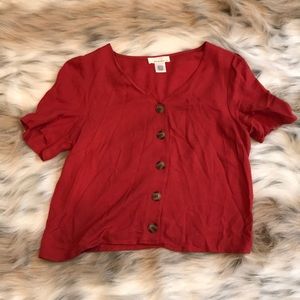 Button up crop top